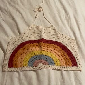 American Eagle crochet halter top